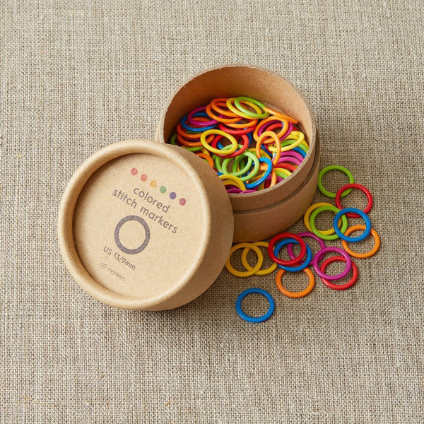 120pcs Small Large Knitting Markers Rings Smooth Crochet Stitch Marker Rings, Size: As described